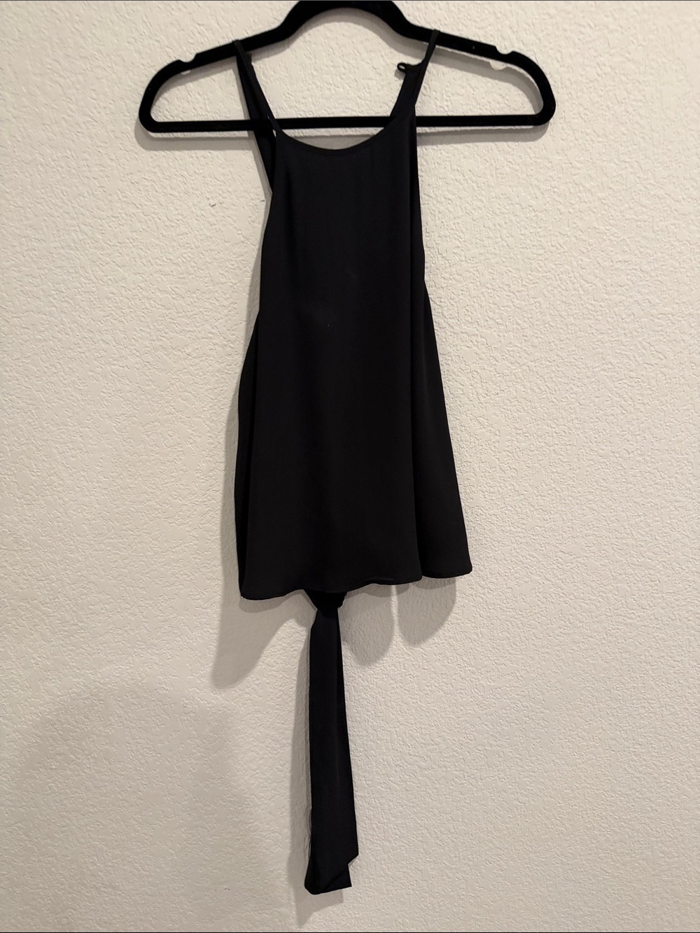 Zara Black Halter Tie-Back Top